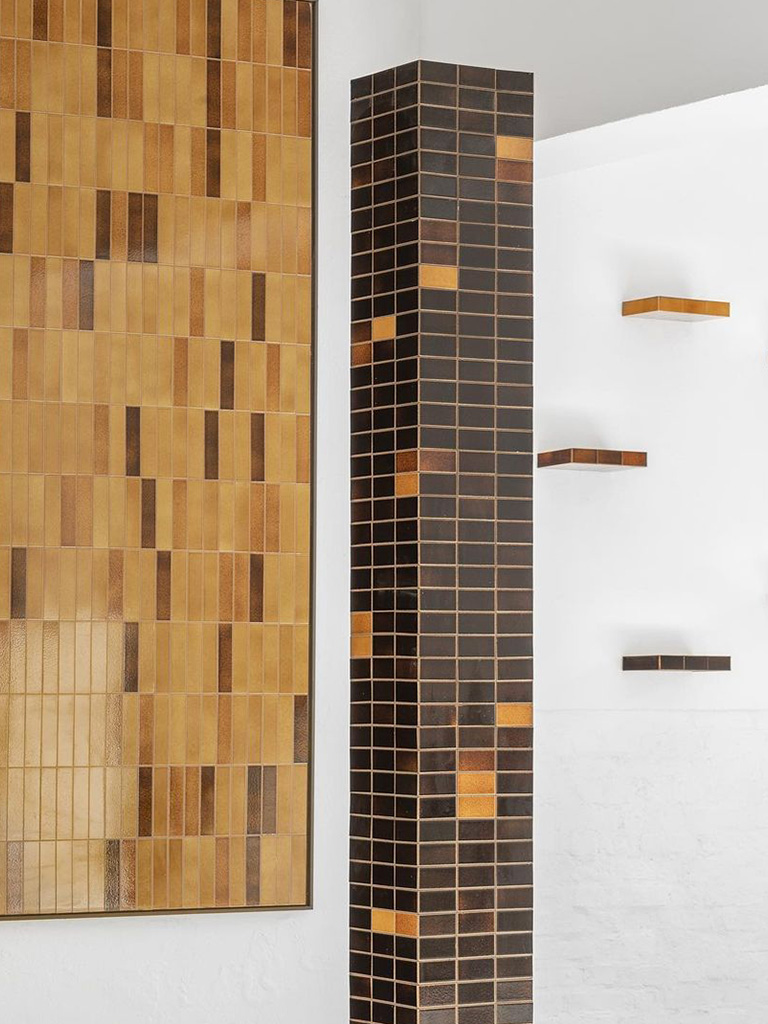 ExCinere® showcases a palette reflecting earthy tones, using the natural variations of volcanic ash to offer a gradient of colors from deep browns to subtle beiges. Crafted from durable materials, it brings an essence of nature’s raw beauty into architectural spaces. The design is a harmonious blend of traditional craft and modern aesthetics, catering to a sophisticated tactile and visual experience. Whether it’s a statement wall or a practical flooring solution, ExCinere® brings a touch of volcanic elegance to any space.